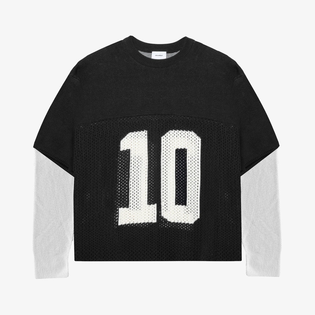 LAYERED KNIT MESH JERSEY - ASKYURSELF