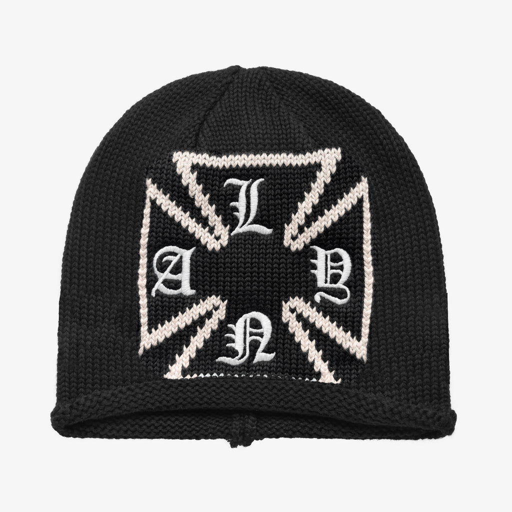 帽子 LAST NEST EMBROIDERY BEANIE LAST NEST x CROSS BEANIE - ASKYURSELF