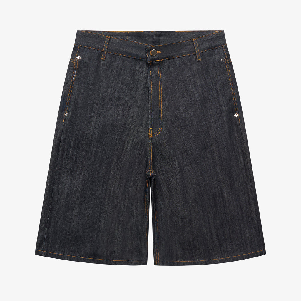 INDIGO DENIM BAGGY SHORTS - ASKYURSELF