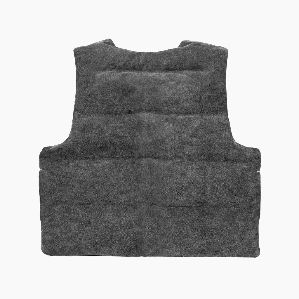 ジャケット・アウター ASKYURSELF MILITARY CANVAS PUFFER VEST ASKYURSELF-Puffer-Vest-grey-
