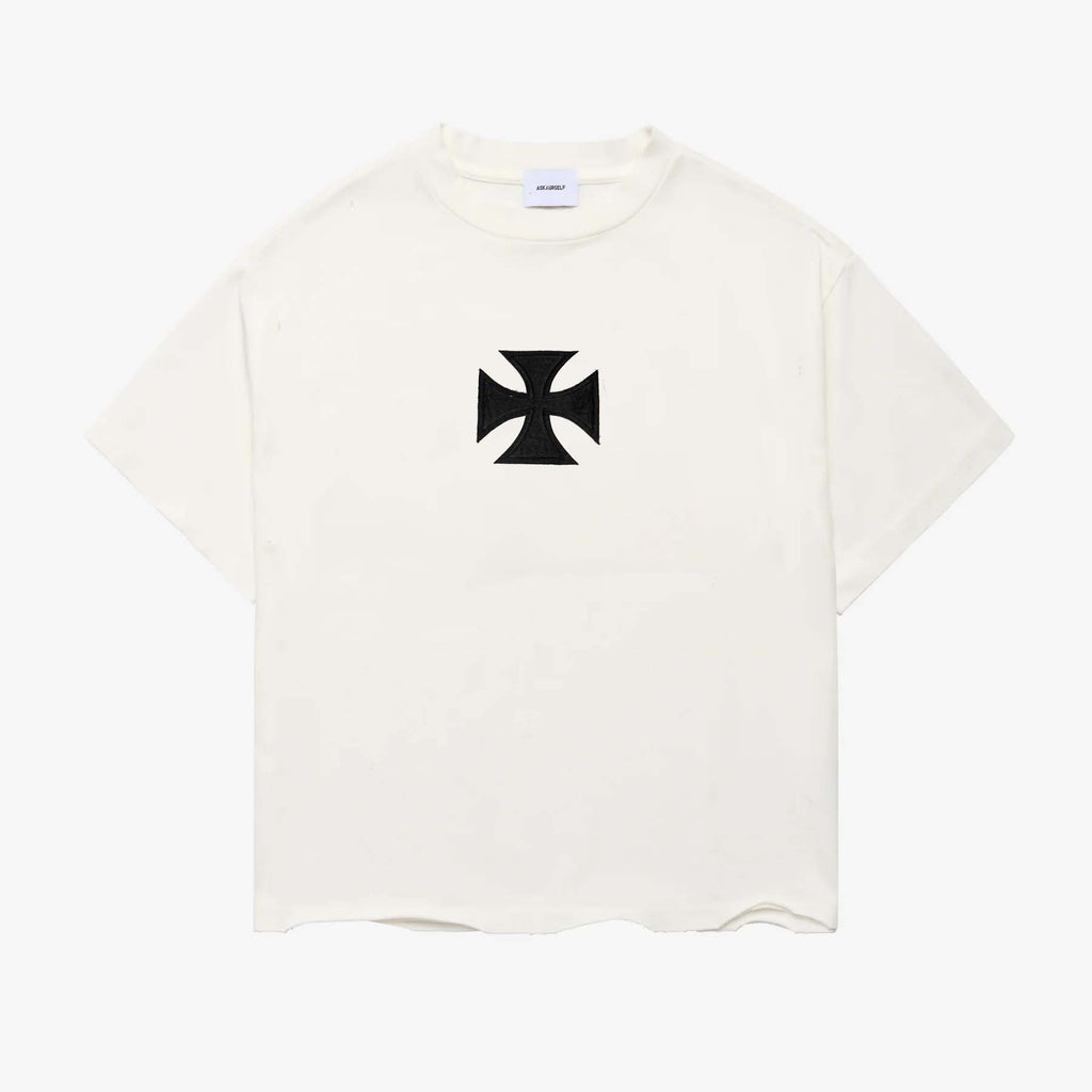 ASKYURSELF vintage加工Ｔシャツ 新品ASKYURSELF vintage 加工クロスTシャツ - メルカリ