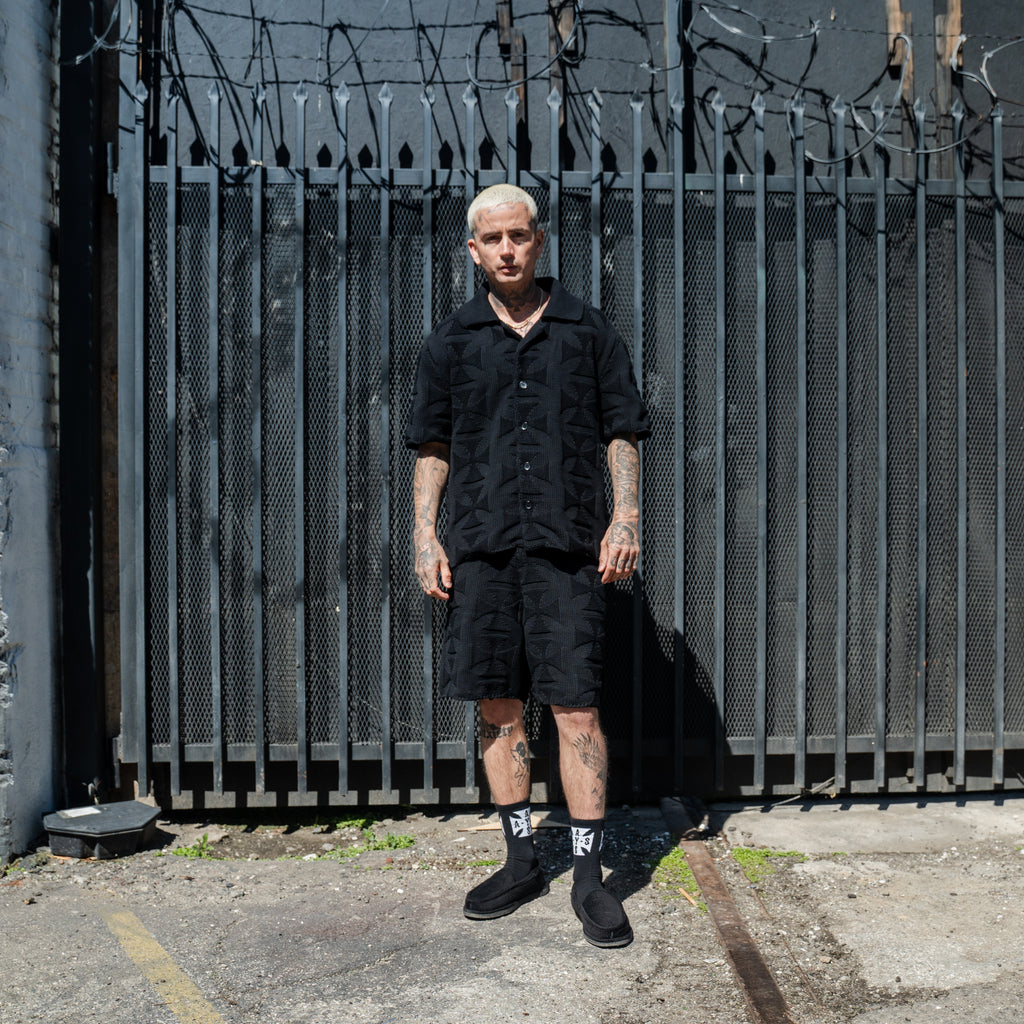 MONO CROSS KNIT SET BLACK – ASKYURSELF