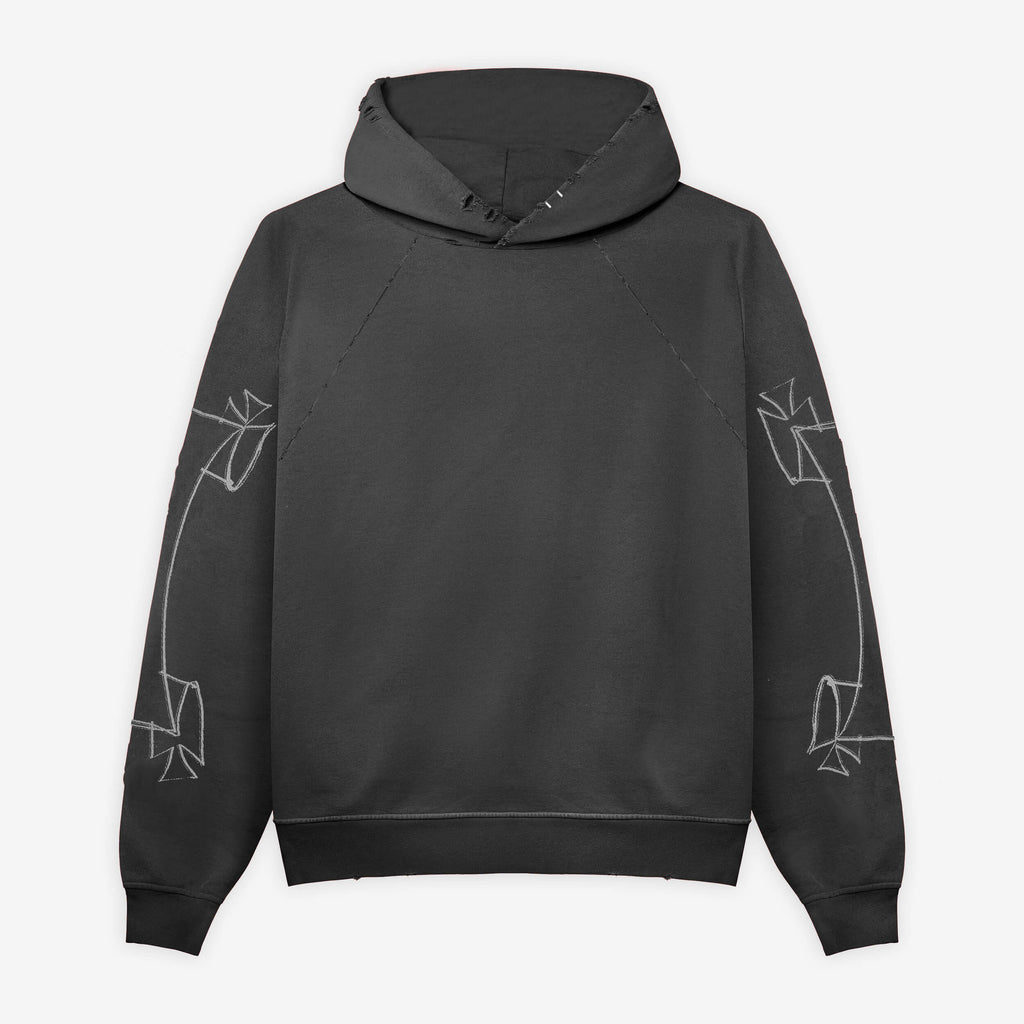 AYS MARKED REPAIRED HOODIE - ASKYURSELF