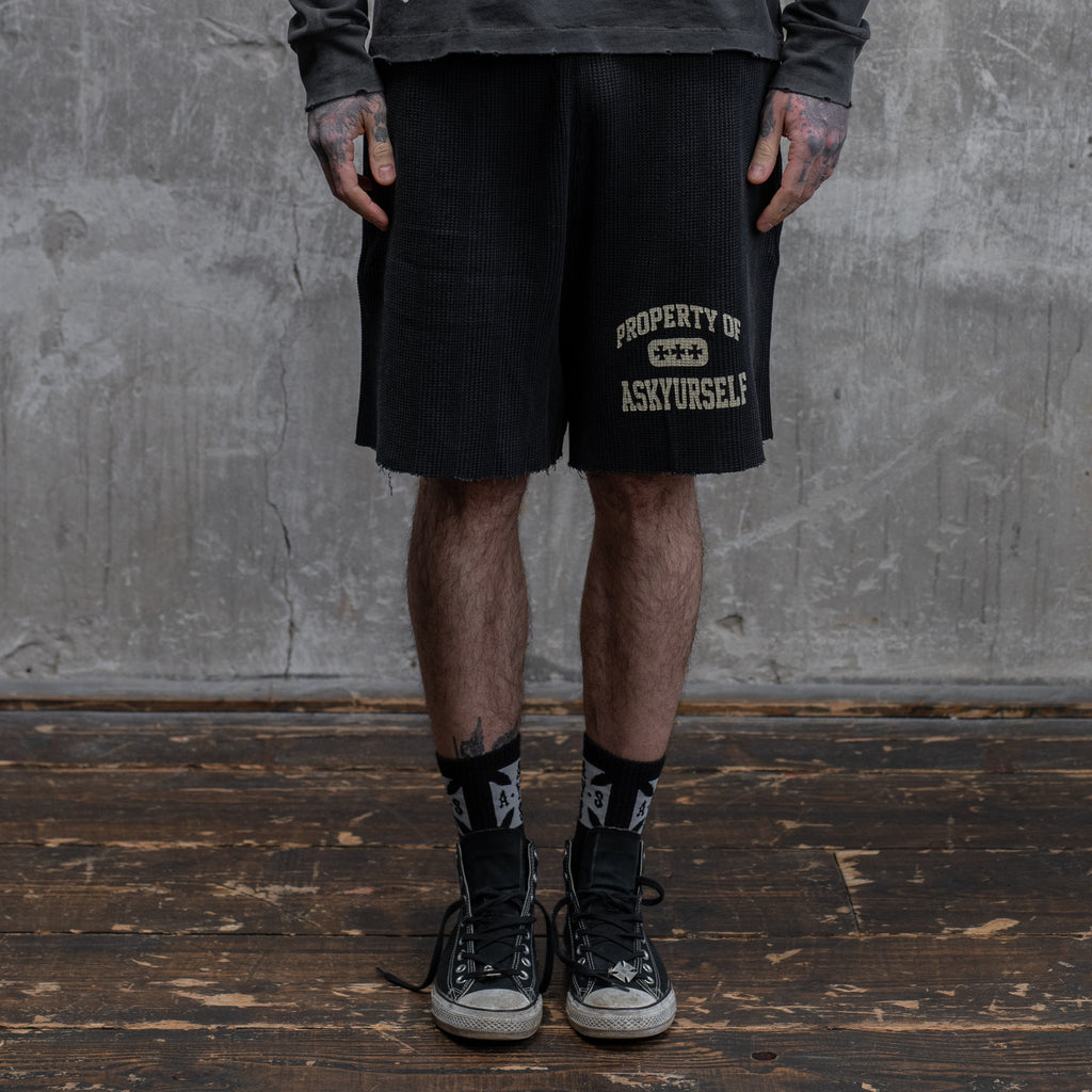 PROPERTY WAFFLE VINTAGE SHORTS - ASKYURSELF
