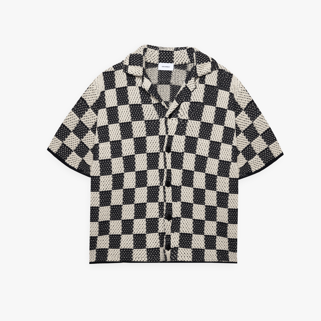 CHECKERED CROCHET SHIRT - ASKYURSELF