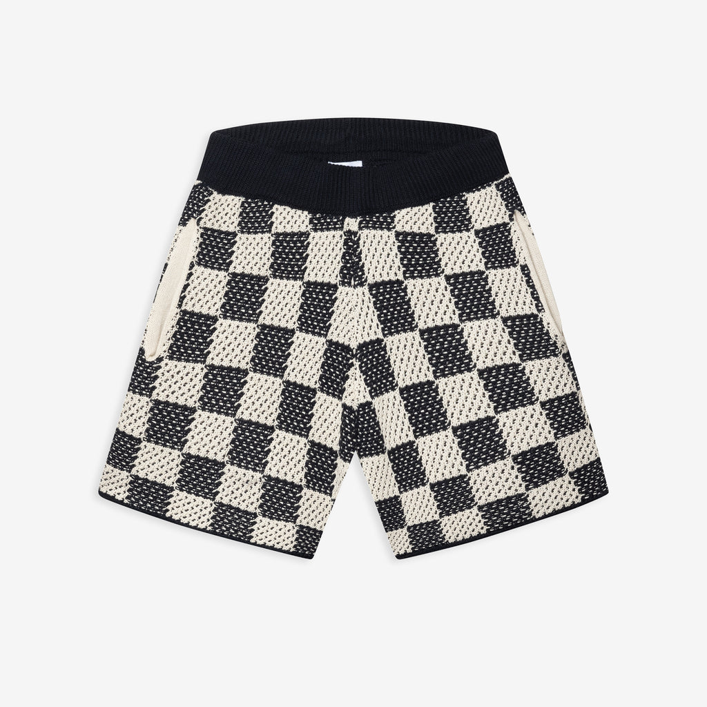 CHECKERED CROCHET SHORTS - ASKYURSELF