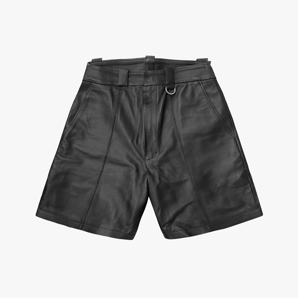 ASKYURSELF/NAPPA LEATHER WORK SHORTS-