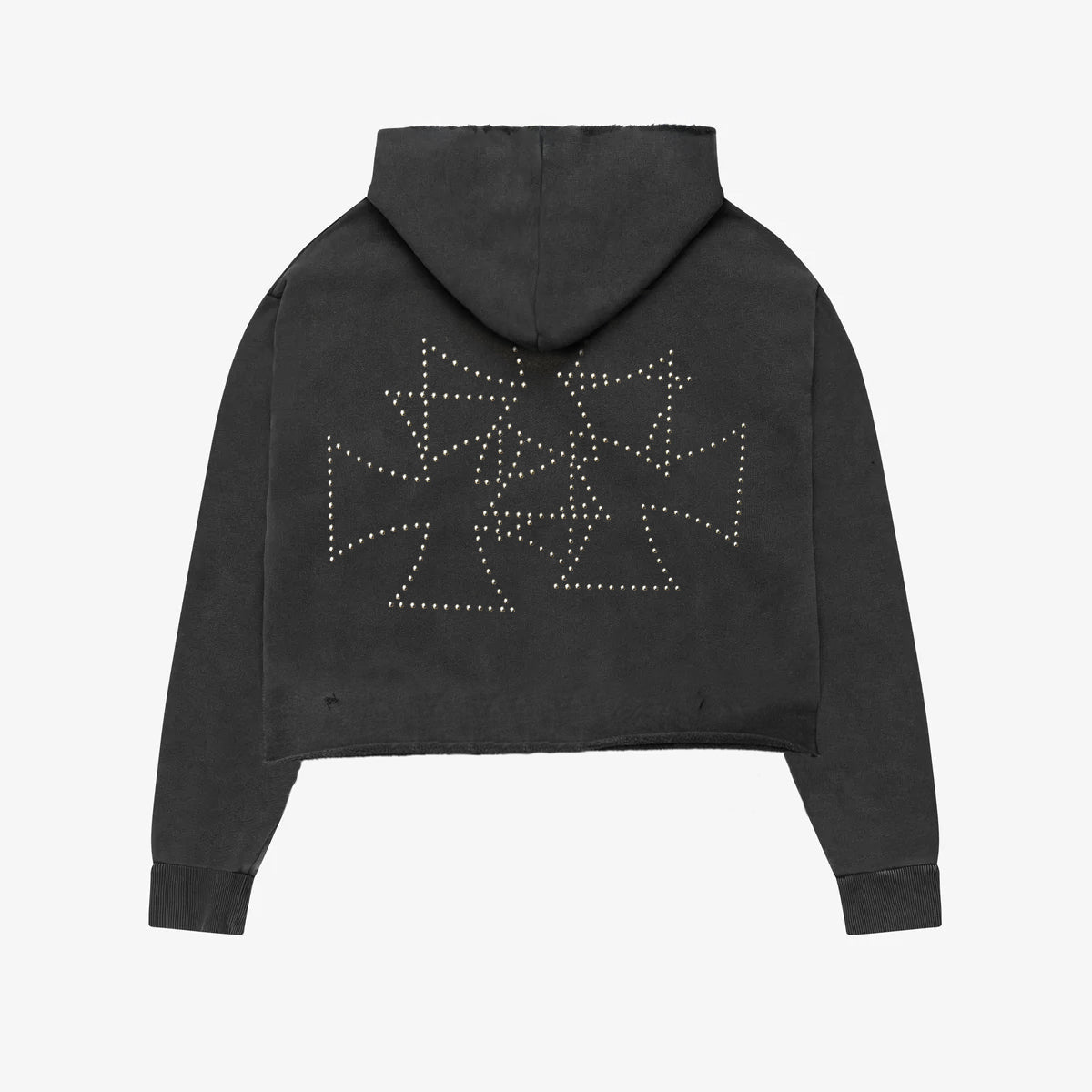 Supplier Studs Cross Patch Zip Hoodie Cross Patch Studs 