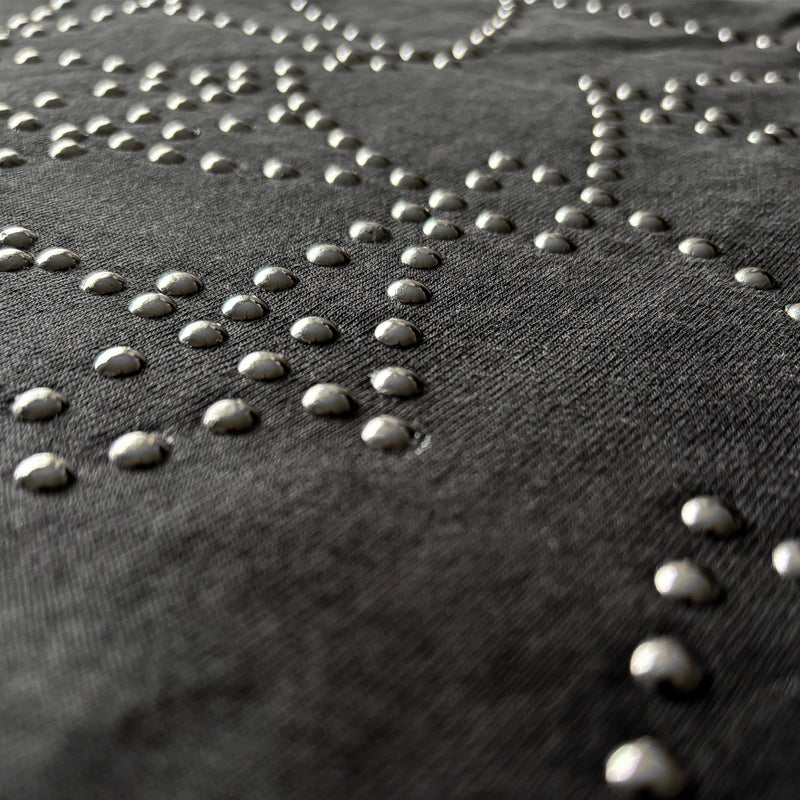 RAW CROSS STUDS ZIP HOODIE