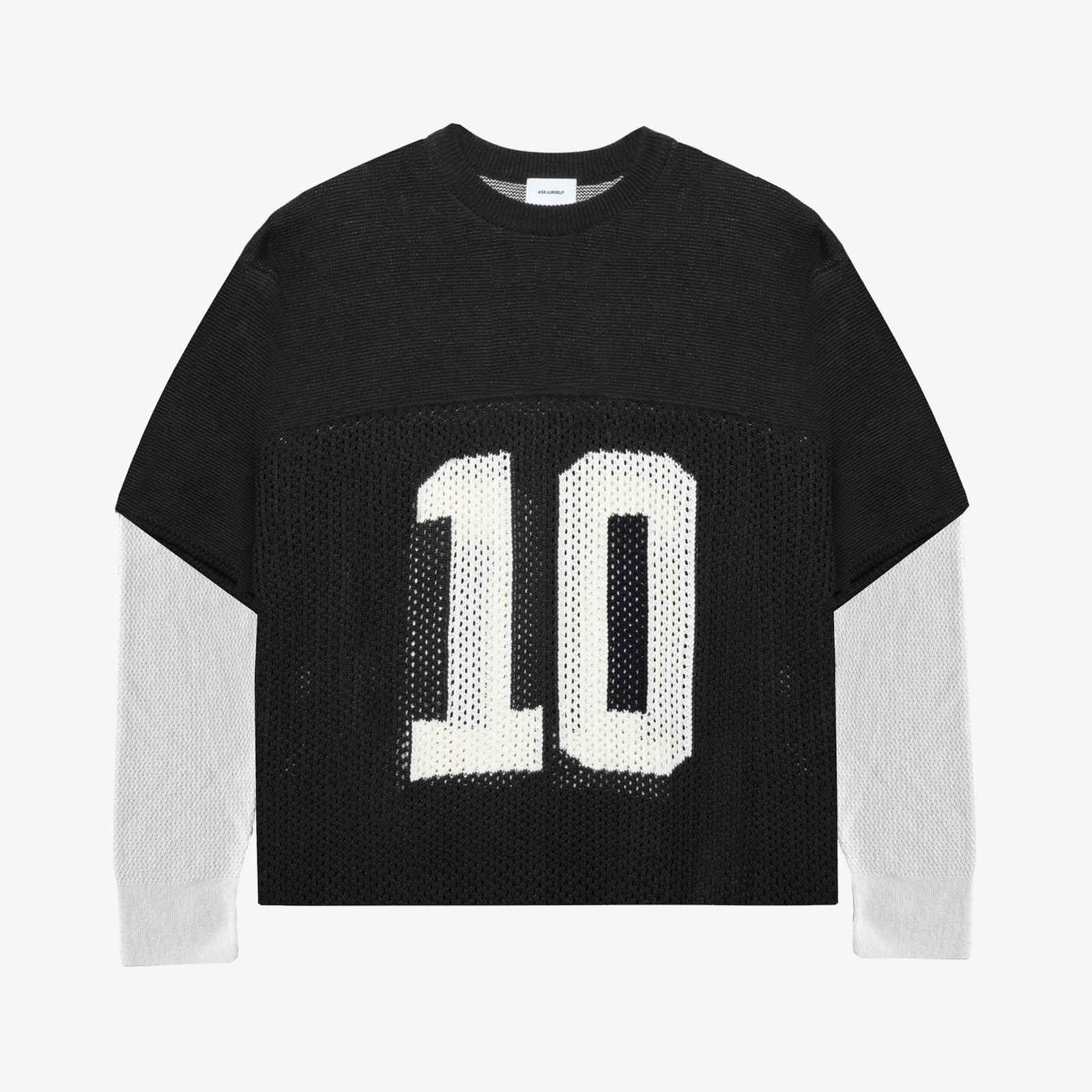 LAYERED KNIT MESH JERSEY - ASKYURSELF