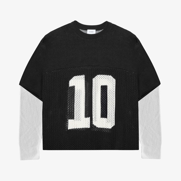 LAYERED KNIT MESH JERSEY