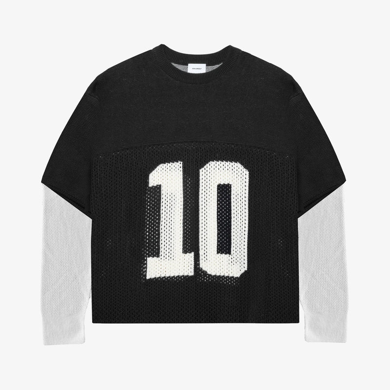 LAYERED KNIT MESH JERSEY
