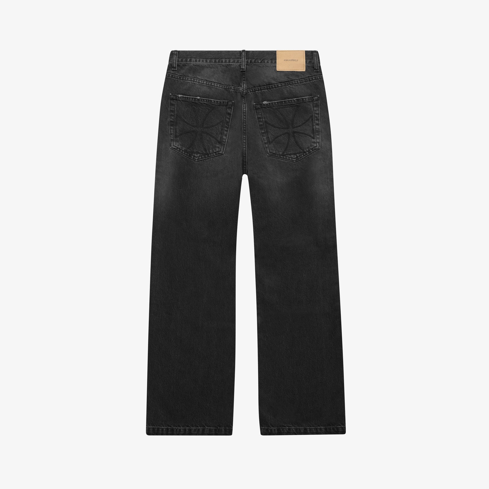 CROSS POCKET PHRASE JEANS - ASKYURSELF