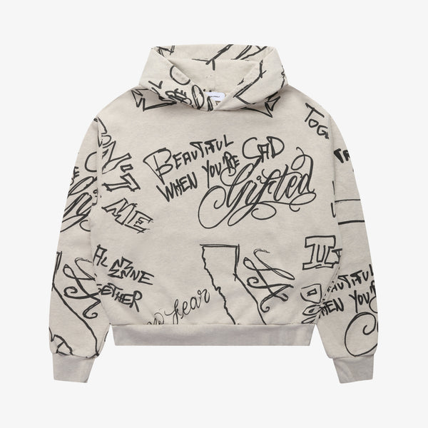 SCRIBBLE VINTAGE HOODIE
