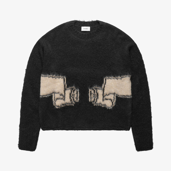 WRAPPED BANNED BRUSHED KNIT