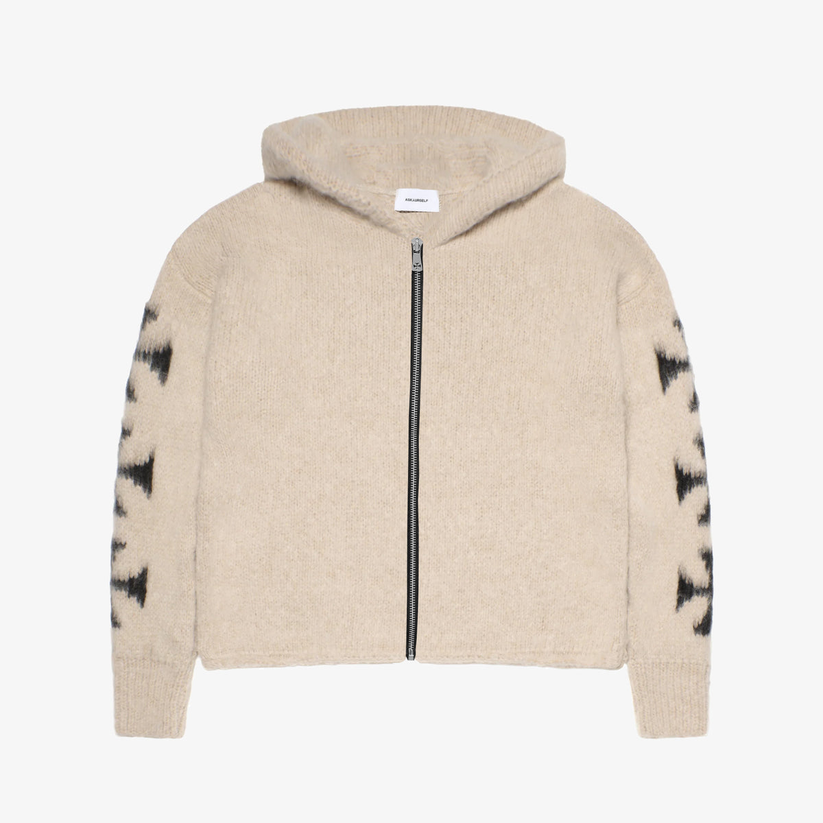 askyurself ⅽhunkyⅽlossknit CHUNKY GREY MELANGE CROSS KNIT - ASKYURSELF