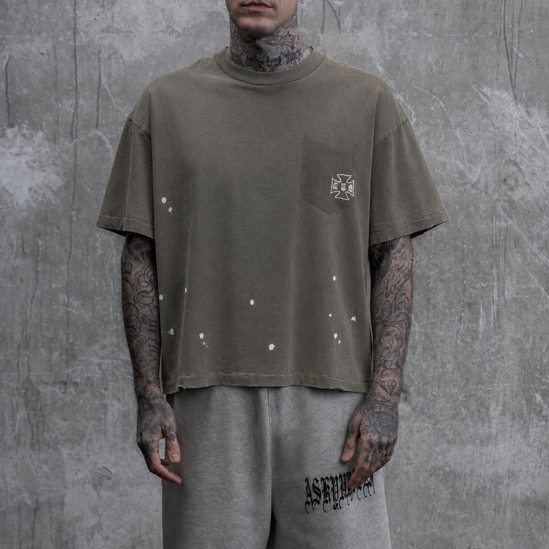 STAINED POCKET T - ASKYURSELF