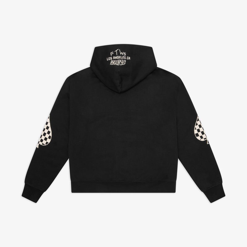 CHECKERED SPADES ZIP HOODIE x FTWS