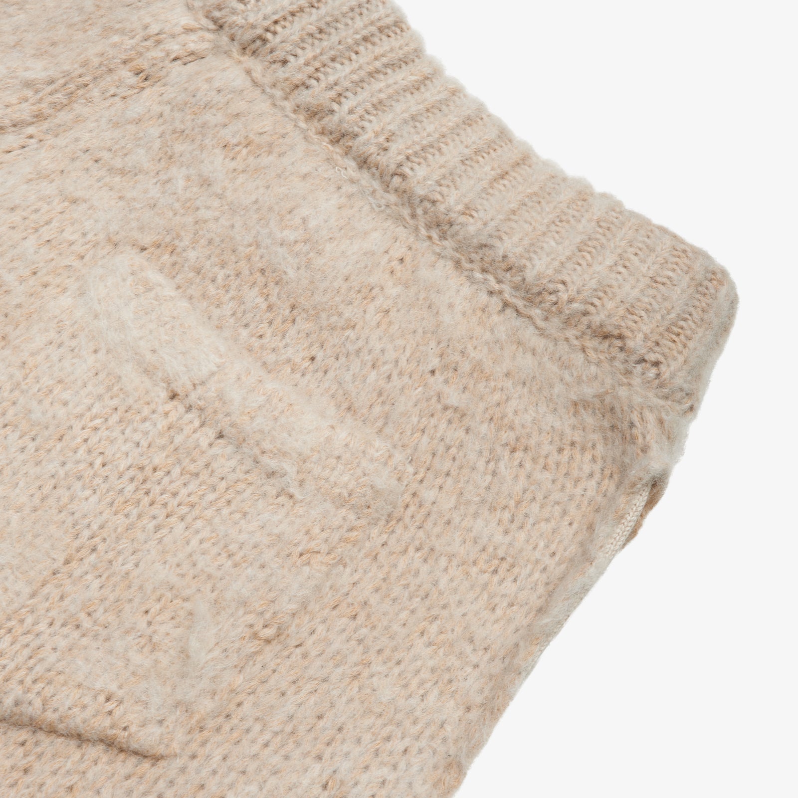 The BRUSHED CROSS KNIT SHORTS - ASKYURSELF