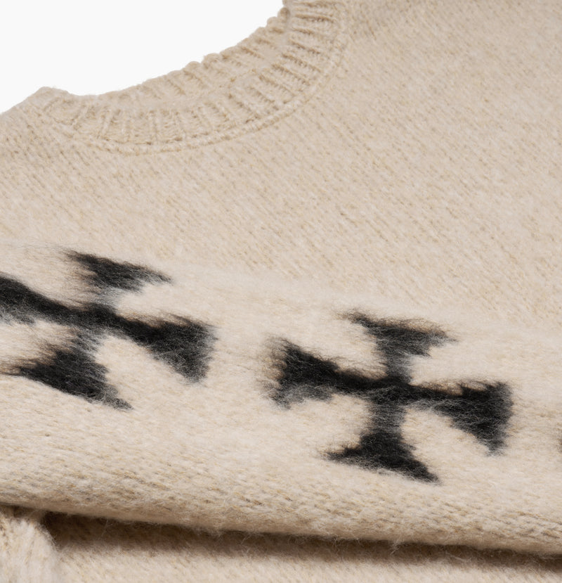 BRUSHED CROSS KNIT