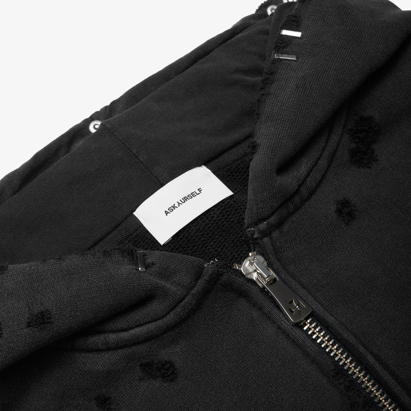 CROPPED VINTAGE ZIP HOODIE