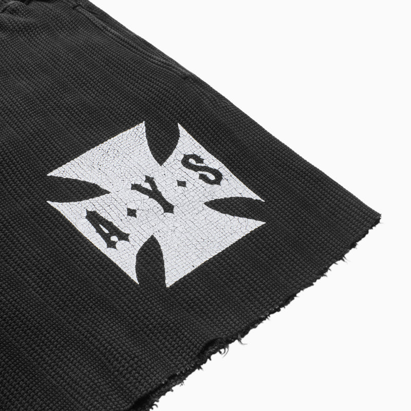 CROSS WAFFLE VINTAGE SHORTS - ASKYURSELF