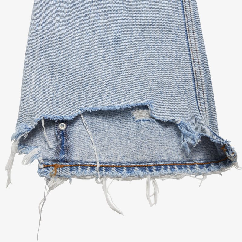 FLARED CHECKERED BAGGY JEANS