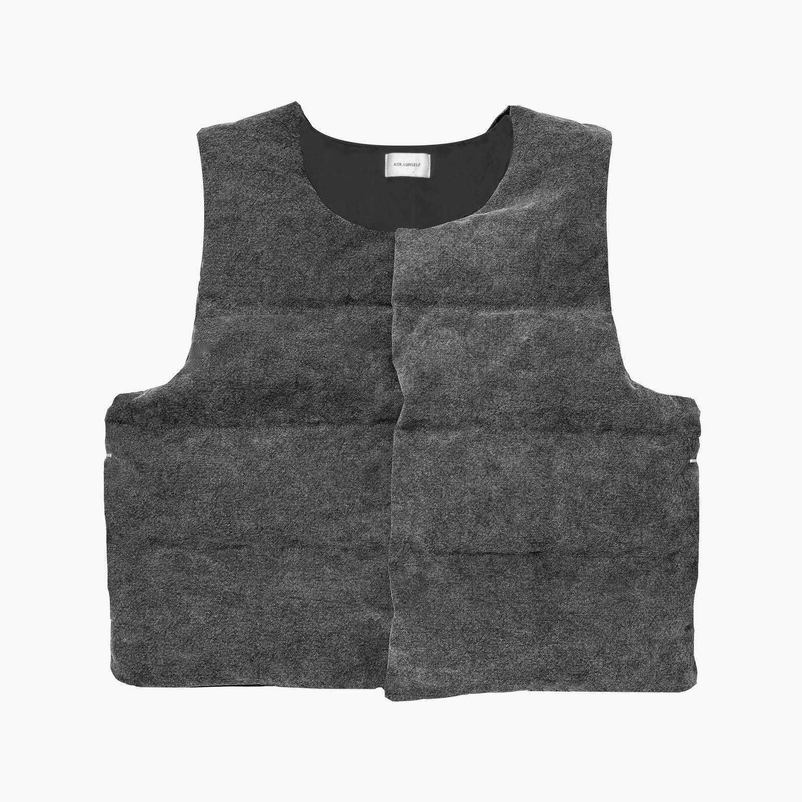 ジャケット・アウター ASKYURSELF MILITARY CANVAS PUFFER VEST ASKYURSELF-Puffer-Vest-grey-