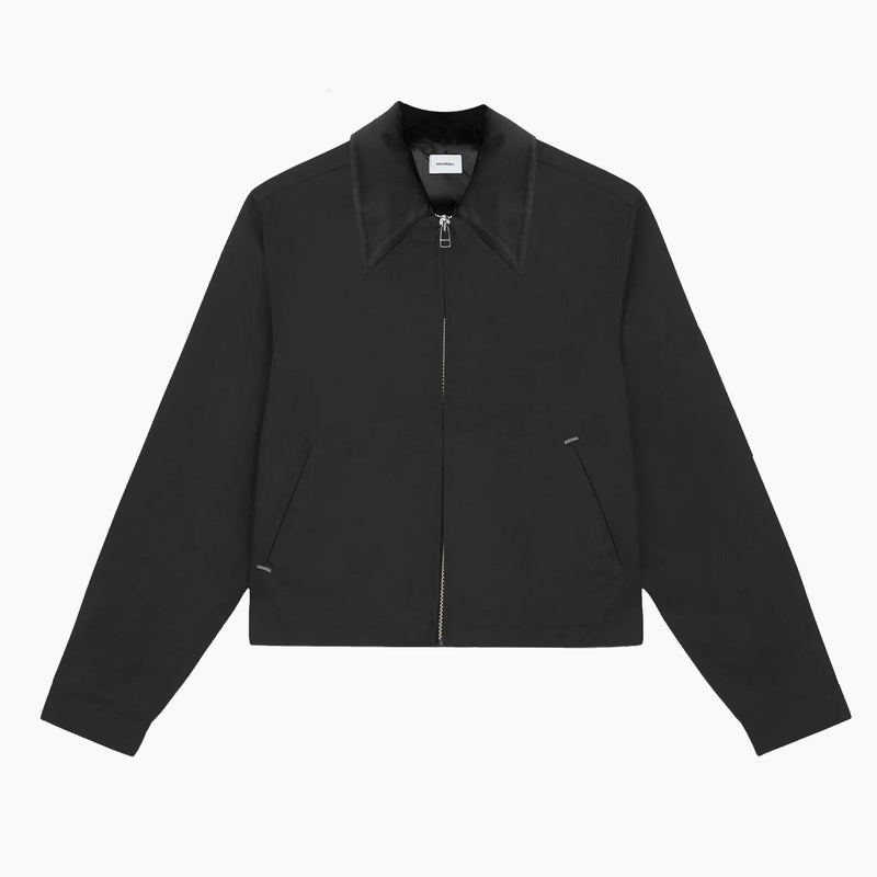 Black twill jacket, cotton mix, boxy fit