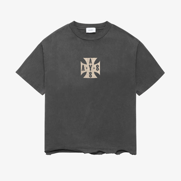 【ASKYURSELF】OG Cross Heavy T CROSS PATCH VINTAGE T - ASKYURSELF