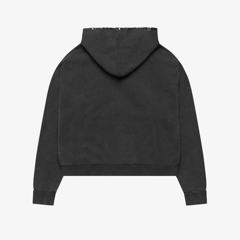 CROPPED VINTAGE ZIP HOODIE