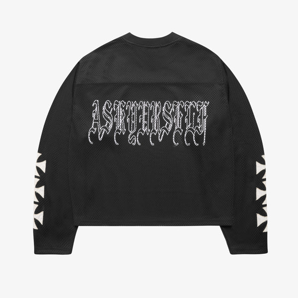 トップス ASKYURSELF CROSS CROPPED MESH JERSEY S CROSS CROPPED MESH JERSEY - ASKYURSELF