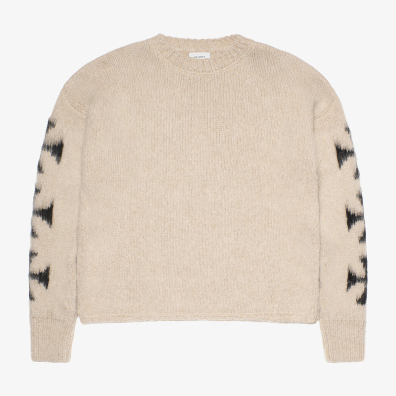 BRUSHED CROSS KNIT