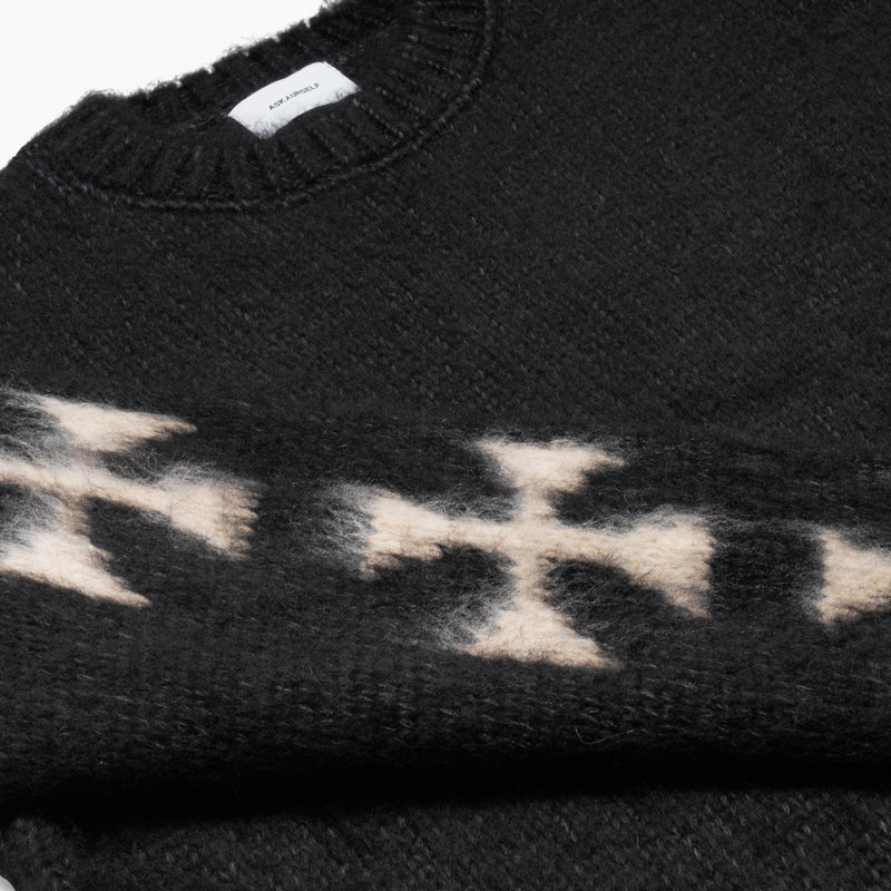 BRUSHED CROSS KNIT