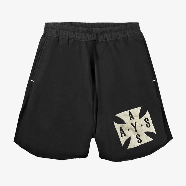CROSS RAW FLEECE SHORTS