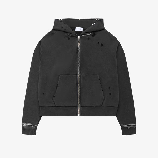 CROPPED VINTAGE ZIP HOODIE