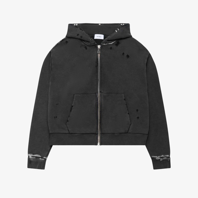 CROPPED VINTAGE ZIP HOODIE