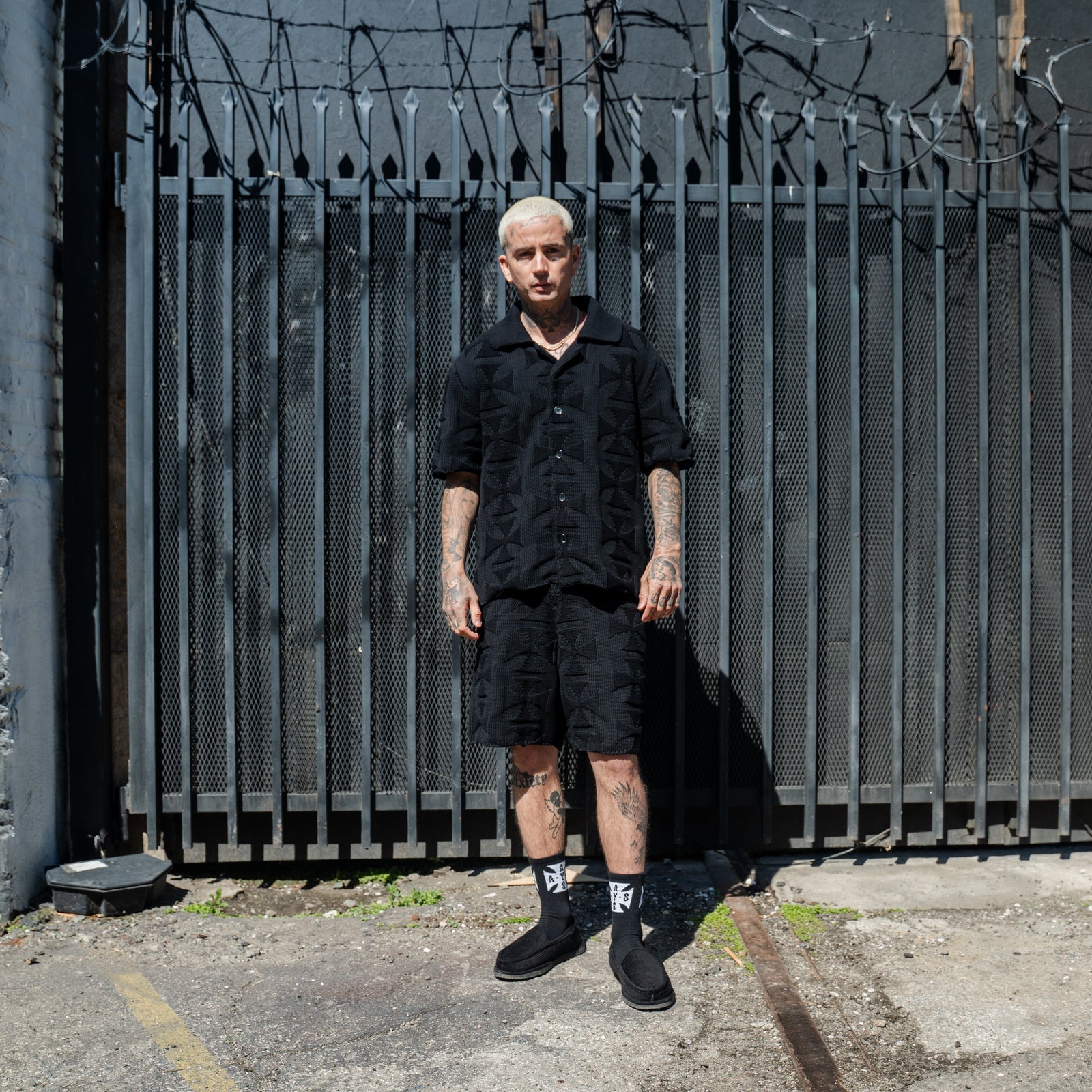 MONO CROSS KNIT SHIRT - ASKYURSELF