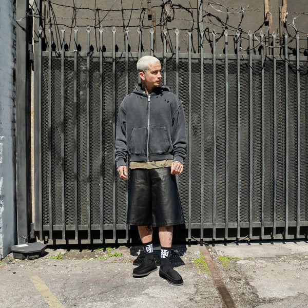 CROPPED VINTAGE ZIP HOODIE