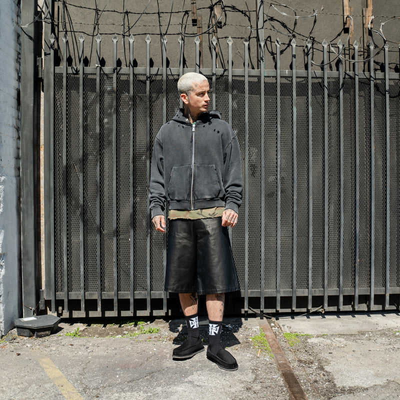 CROPPED VINTAGE ZIP HOODIE