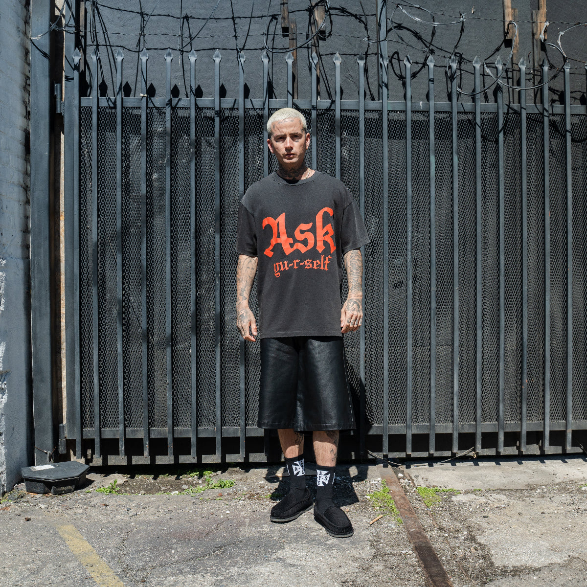 YELLOW BANNED T - ASKYURSELF