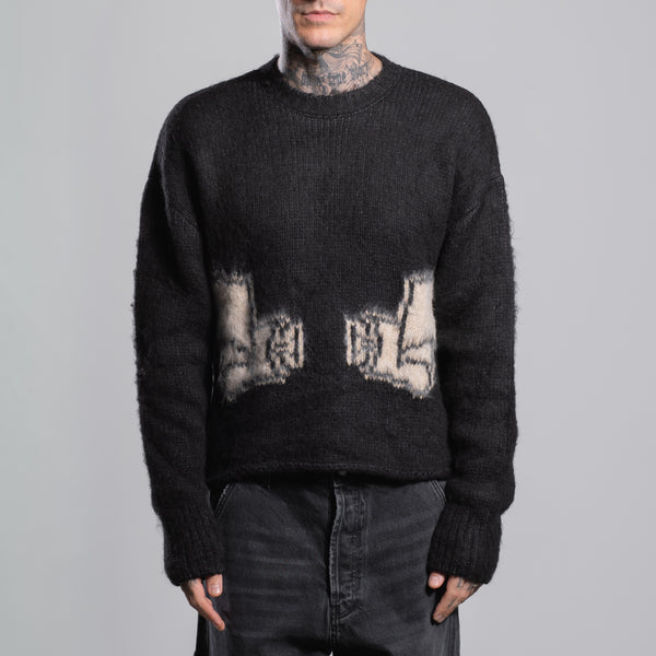 WRAPPED BANNED BRUSHED KNIT