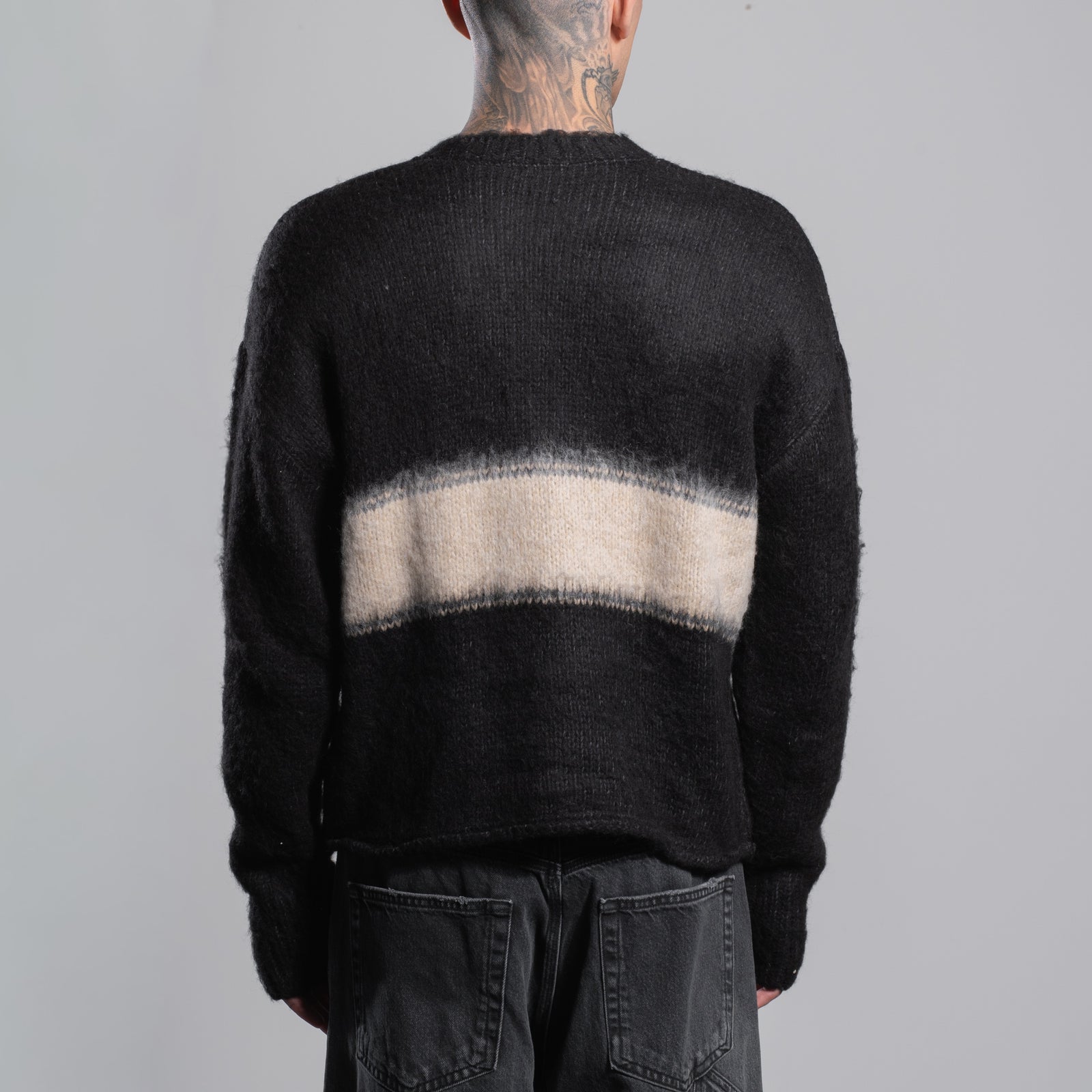 トップス ASKYURSELF wrapped banned brushed knit WRAPPED BANNED BRUSHED KNIT - ASKYURSELF