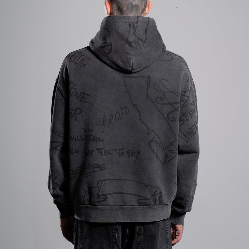 SCRIBBLE VINTAGE HOODIE