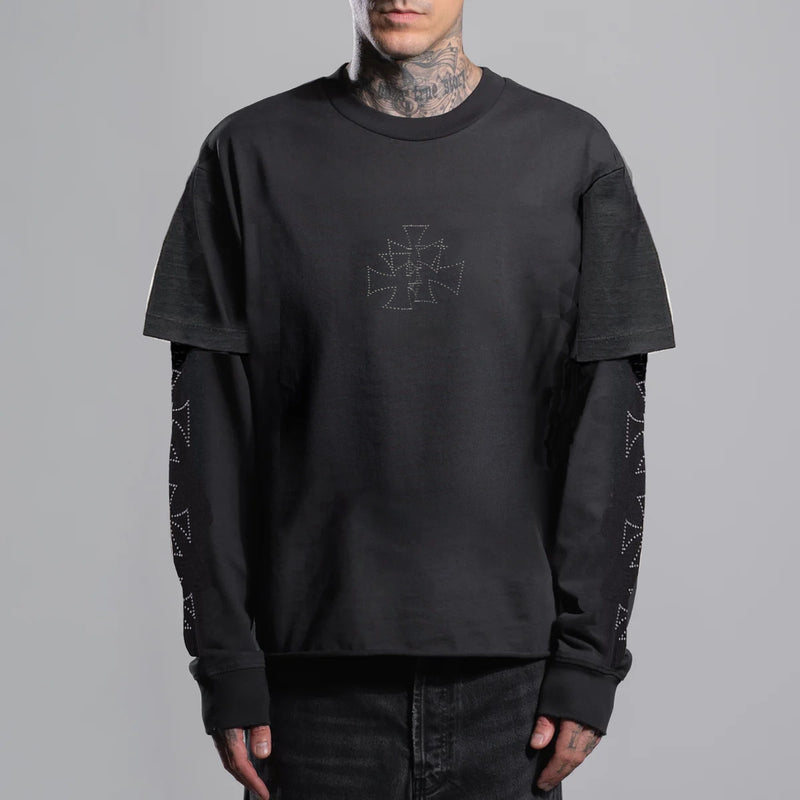 CROSS STUDS TWOINONE LS