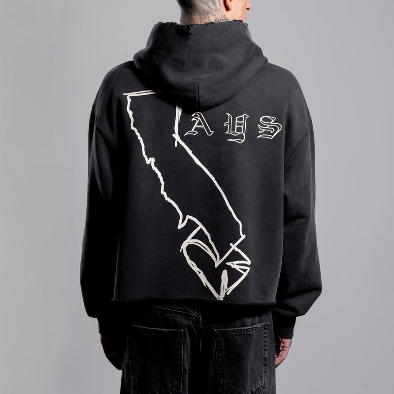RAW CALI BANNED ZIP HOODIE
