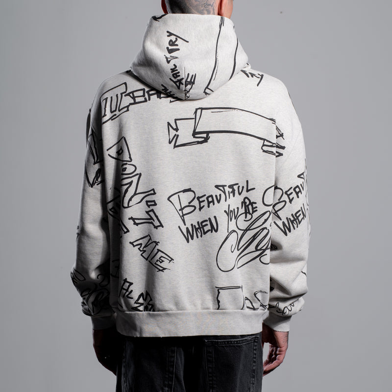 SCRIBBLE VINTAGE HOODIE
