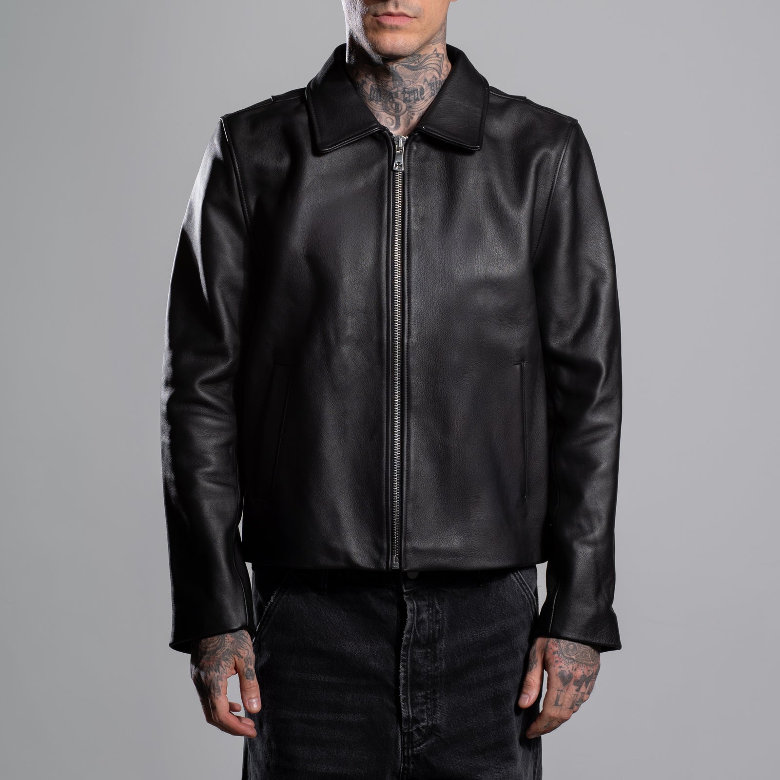 PHRASE RIDER LEATHER JACKET - ASKYURSELF