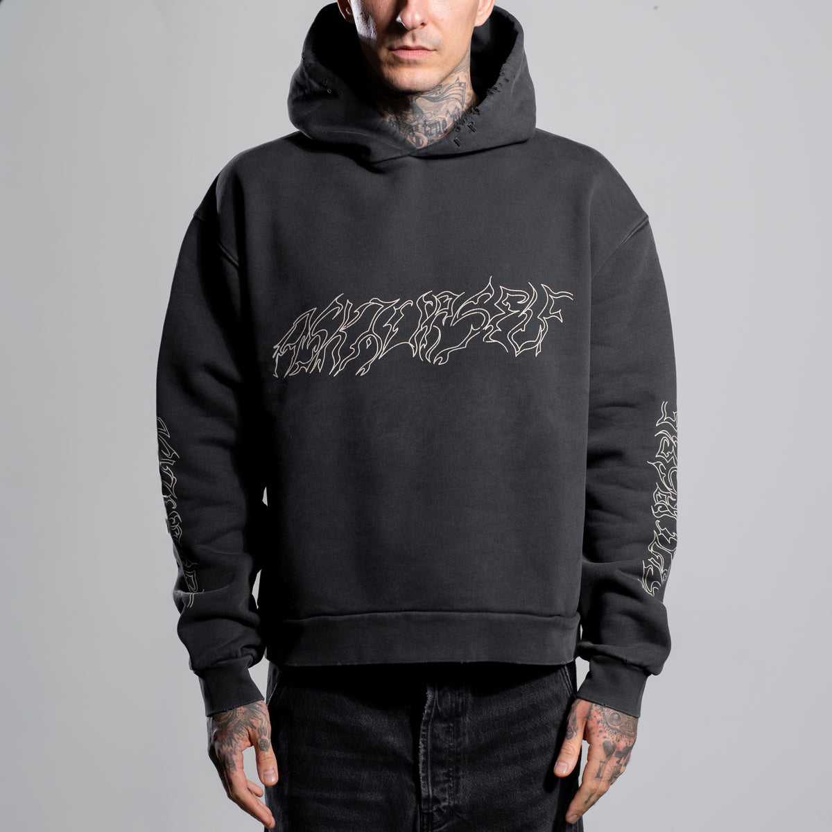 LAST NEST×ASKYURSELF fleur de lis hoodie LAST NEST × ASKYURSELF / fleur de lis hoodie - OTHELLO KUMAMOTO