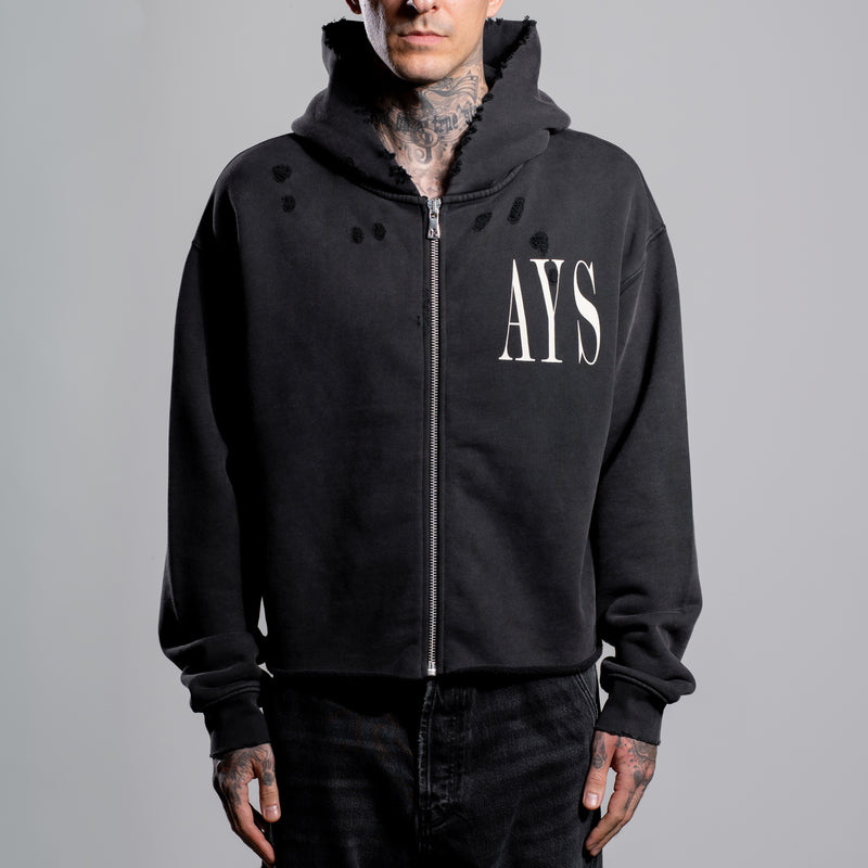 RAW CALI BANNED ZIP HOODIE